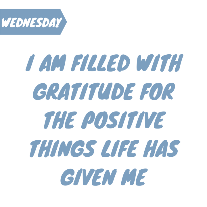 I am filled with gratitude for the positive things life has given me